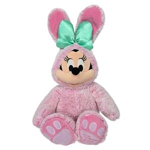 Disney Store Minnie Mouse Bunny Rabbit Stuffed Plush Pink Easter Spring 10" 2021